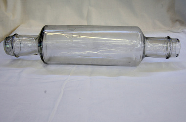 glass rolling pin, 1930's