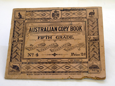 book, Australian Copy Book Fifth Grade, 1920's