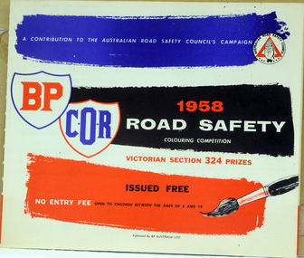 booklet, 1958 Road Safety Colouring Competition, second half 1950's