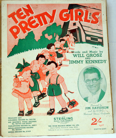 sheet music, Ten Pretty Girls, 1940's
