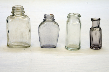 glass bottles, first half 20th century