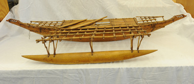 model -outrigger canoe, mid -late 19th century