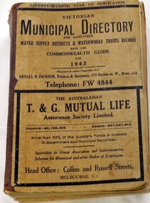 book, Victorian Municipal Directory, 1942
