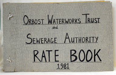 rate books, Orbost Waterworks Trust & Sewage, 1978 - 1981