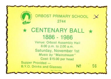 ticket, Snowy River Mail as "Mail" Print, 1986