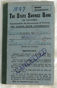 bank account book, 1950's