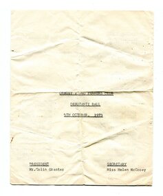 program, Orbost Young Farmers Club, 1973