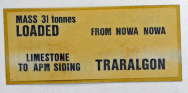 label / sign, 1970's -1980's