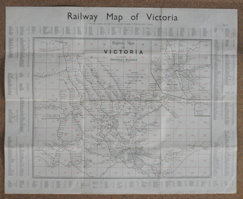 map, Railway Map of Victoria, 1.8.1965