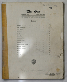 magazine, Atlas Press Pty Ltd, The Gap 1923, 1923