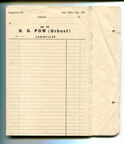 invoice forms, Snowy River Mail as "Mail" Print, 19th century