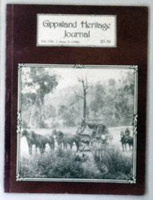 book, E-Gee Printers, Gippsland Heritage Journal Vol 3 No 2 Issue 8, 1988
