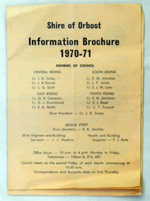 brochures, Snowy River Mail as "Mail" Print, Shire of Orbost Information Brochure, December 1970