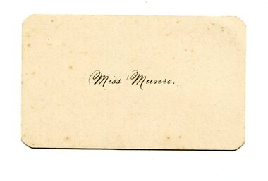 calling card, early 1900's