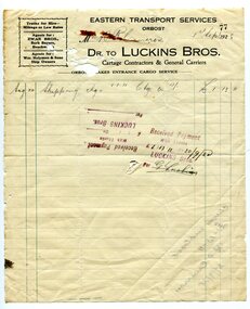account, 1st September 1928