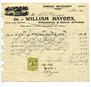 account, 1st February 1912