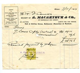 account, 7th November, 1914