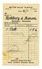 account, 1920's