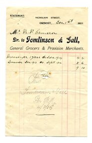 account, December 1st, 1914
