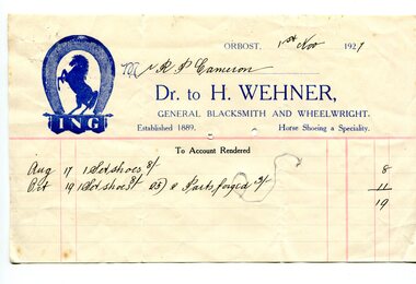 account, 1st November, 1927