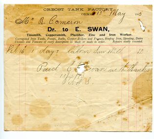 account, 13th May, 1915