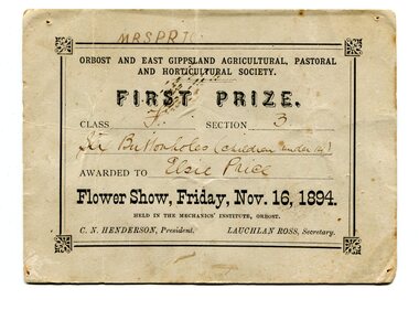 certificate/award, 1894