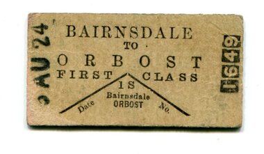 ticket, 5th August 1924
