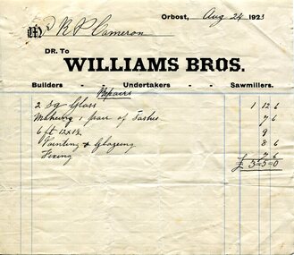 account, 1923