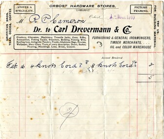 account, 1910