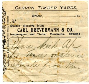 order form, Andrew Jack & Co, early 20th century