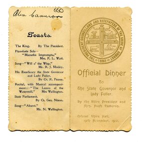 menu, 1912