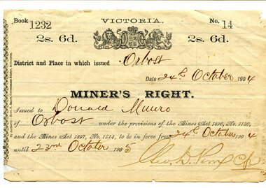 certificate, 24.10.1904