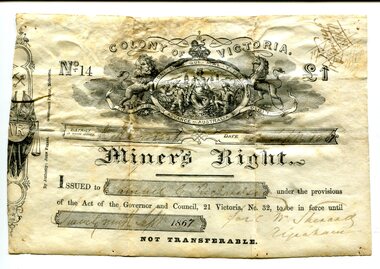 Certificate, September 1867