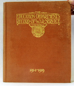 books, The Education Department's Record of War Service 1914 - 1919, 1921