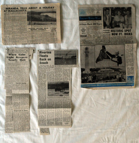 newspaper clippings, mid 20th century?