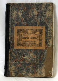 book, Record of Sickness, 1900