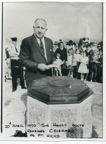 black and white photograph, April 20 1970