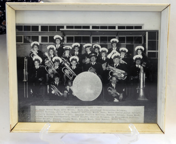 framed black and white photograph, 1973