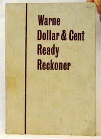 book, Warne Dollar & Cent Ready Reckoner, 1967