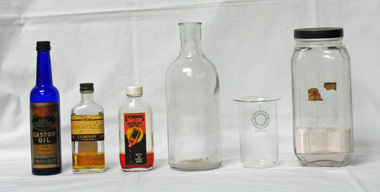 glass containers, first half 20th century