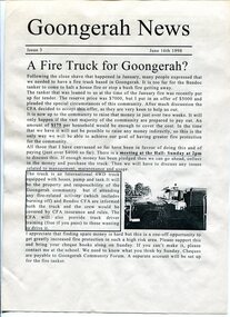 newsletters, Goongerah Grapevine, July 1998 - August 2005