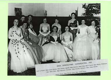 Photograph - MISS SPRINGTIME CANDIDATES 1955, 1955
