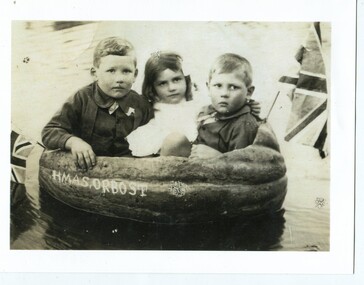Photograph - Pumpkin boat photos, Helena Warren, c. 1910-1920