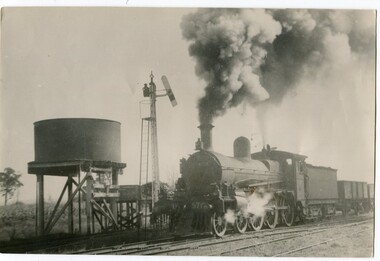 Photograph - photograph - steam train at Orbost 1930, 1930