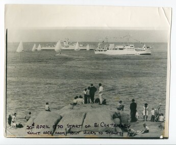 Photograph - 1970 yacht race from Pt Hicks to Sydney, 1970