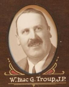 Photo - Mac'G Troup, Thornton Richards & Co Ballarat, William Mac'Gregor Troup.W. (J.P.) Councilor 1954, 1954 (exact)