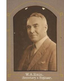 Photo - Rain W.A, Richards & Co. Photos Ballaarat, Rain, William Alexander. (Secretary & Shire Engineer), 1935 (exact)