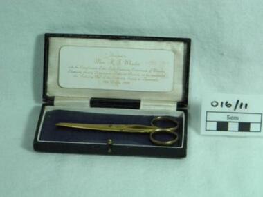 Boxed Gold Scissors, "Circa 1937"