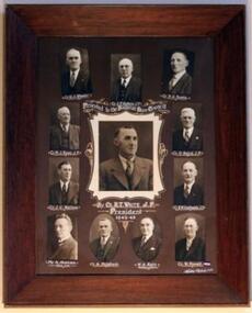 Photo - White R.T. & Councilors, Thornton Richards & Co, R.T.White, Ballarat Shire President, and Councilors, Circa 1943