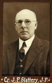 Photo - Slattery J.P, Thornton Richards & Co, Slattery,J.P.(J.P.),Councilor 1942-43, Circa 1943"